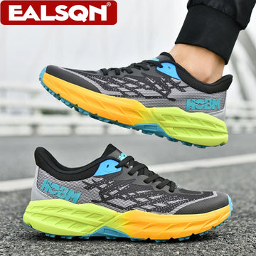 Men's Trendy Breathable Running Shoes Lightweight Casual Sports Sneakers for Walking Training Tennis Lace-Up Athletic Footwear