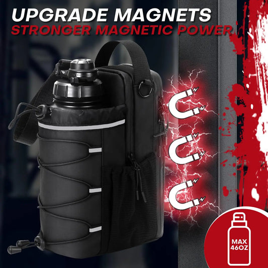 Magnetic Gym Bag Unisex Magnetic Water Bottle Bag for Men and Woman with Reflective Strip Keep Your Item off the Dirty Gym Floor